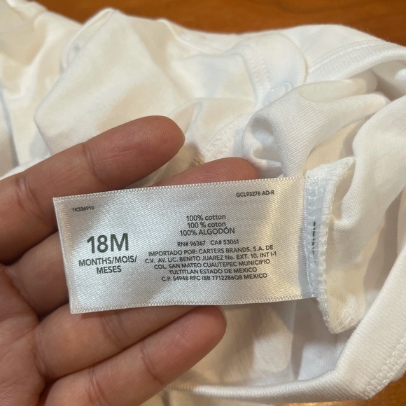 Oshkosh B’gosh Baby short-sleeved bodysuit 18M Made In Vietnam - Picture 3 of 3